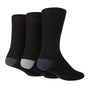Tore Totally Recycled 100% Men's Plain 3 Pack Crew Socks with Contrast Heel and Toe