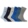 Lyle & Scott - 6Pack Gift Pc Socks - Peacoat/Teal/Blue/Chambray/Grey/Light Grey