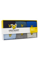 Lyle & Scott - 6Pack Gift Pc Socks - Peacoat/Teal/Blue/Chambray/Grey/Light Grey