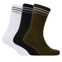 Lyle & Scott Mens Walter 3 Pack Sport Socks - Dark Olive/White/Black