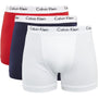 Calvin Klein  3 Pack Cotton Stretch - Normal Rise Trunks ( White / Red / Navy )