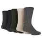 Jeff Banks Men's - 5 Pack Wool Mix Leisure Greenwich Socks - Charcoal