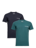 Emporio Armani 2 Pack Crew Neck T-Shirt - Marine/Mediterranea