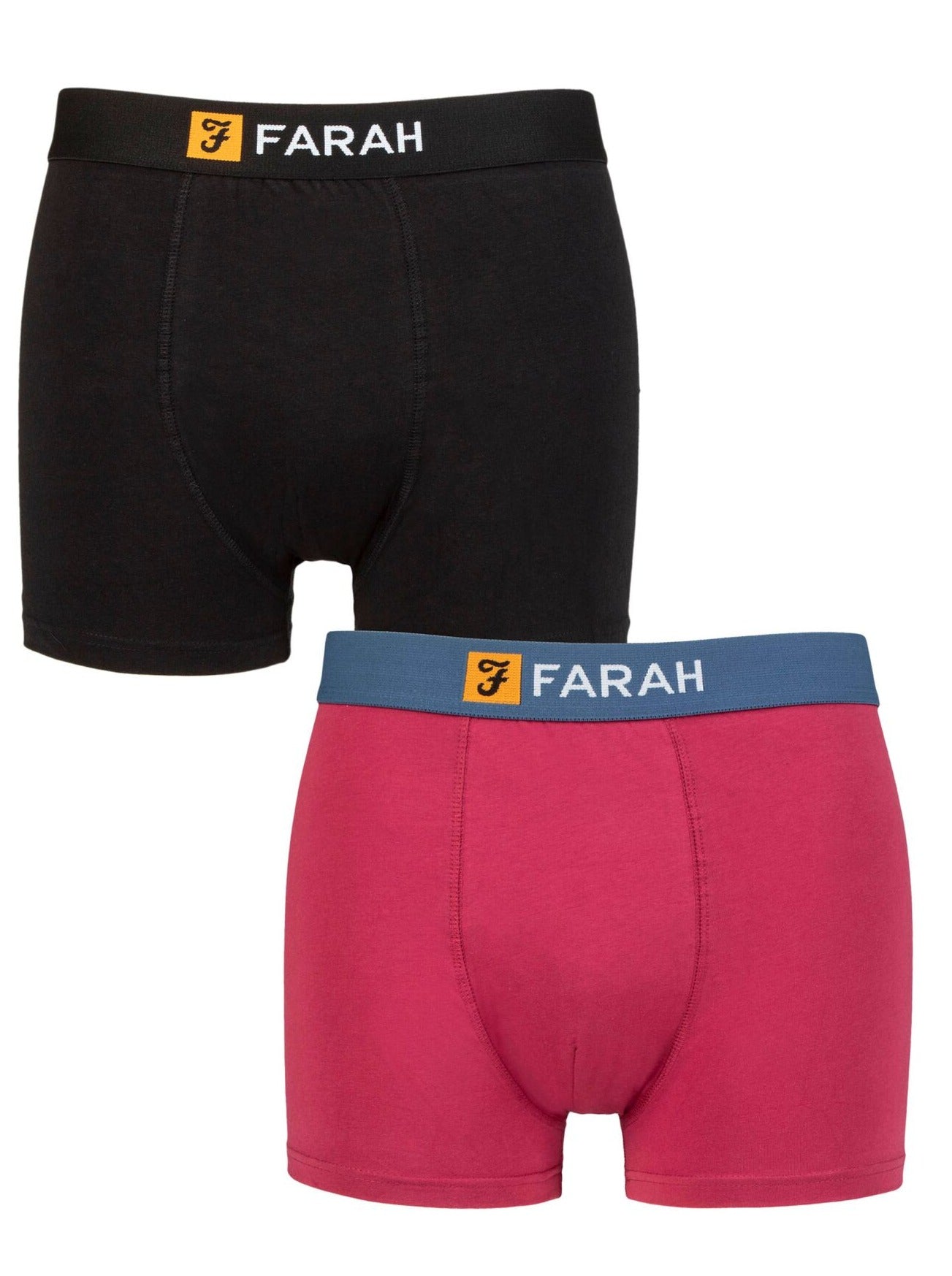 Farah Mens 2 Pack Cotton Classic Fitted Trunks - Boxer Shorts
