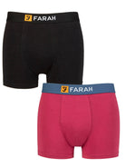 Farah Mens 2 Pack Cotton Classic Fitted Trunks - Boxer Shorts