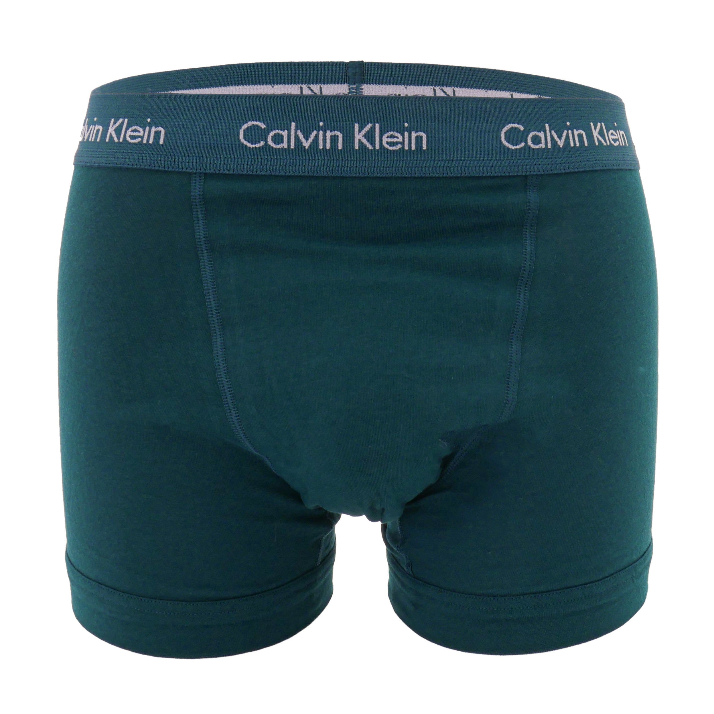 Calvin Klein Men's - 3 Pack Cotton Stretch Trunks - Green / Grape / Blue