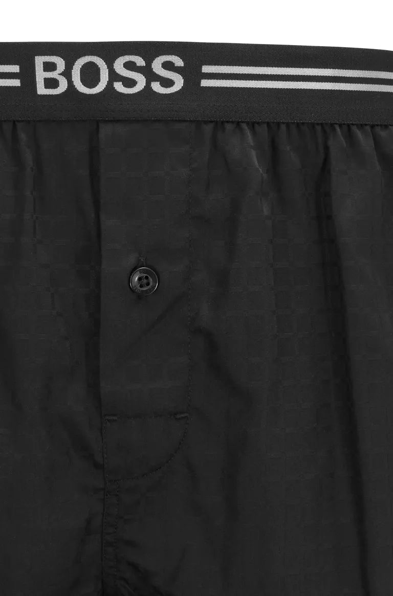 Hugo Boss Two-Pack Woven Boxers / Pyjama Shorts - Black