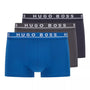 Hugo Boss Stretch Cotton Boxer Trunks, Pack of 3 - Black / Anthracite / Blue