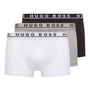 HUGO BOSS Stretch Cotton Boxer Trunks, Pack of 3 - ( Black / White / Grey )