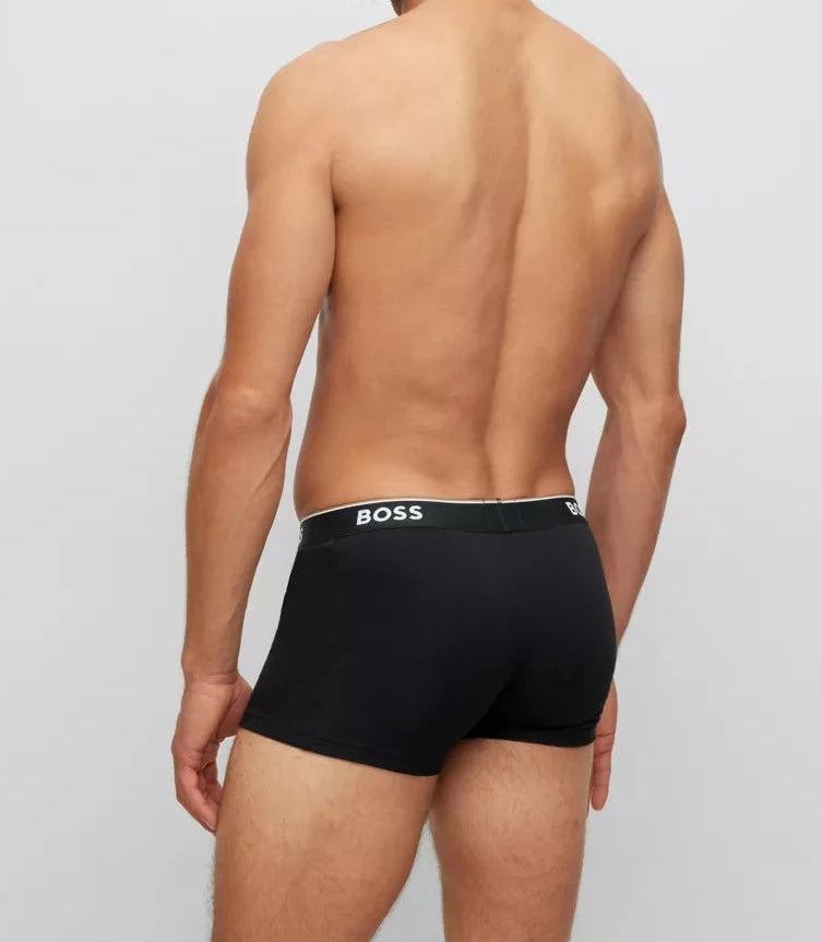 Boss - 3 Pack Stretch Cotton Trunks - Black/Grey/White