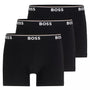 Boss - 3 Pack of Stretch Cotton Boxer Briefs Logo Waistbands - Black