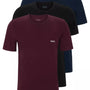 Boss 3 Pack of Crew Neck T-Shirts In Cotton Jersey - Red, Black, Blue - 973