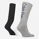 Calvin Klein 3 PACK LOGO CREW SOCKS - Black/White/Grey