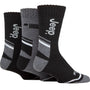 Jeep Mens 3 Pack Work Poly Cotton Boot Socks