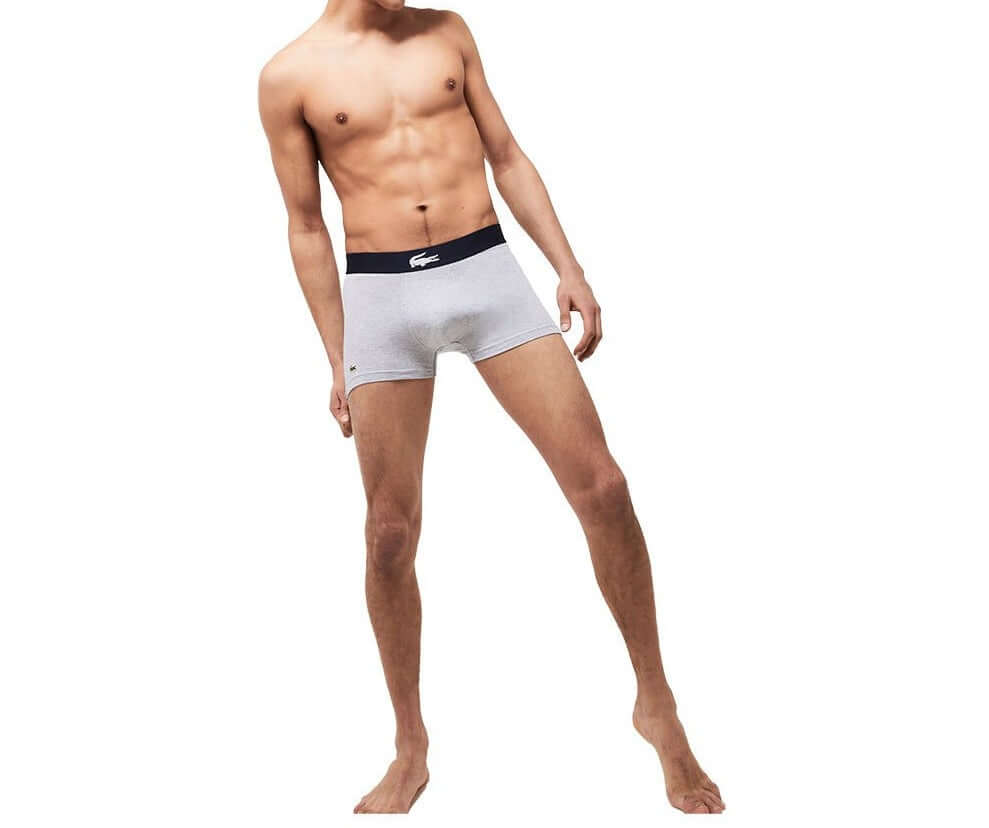 Lacoste Men’s Stretch Cotton Trunk 3-Pack - Blue/White/Grey