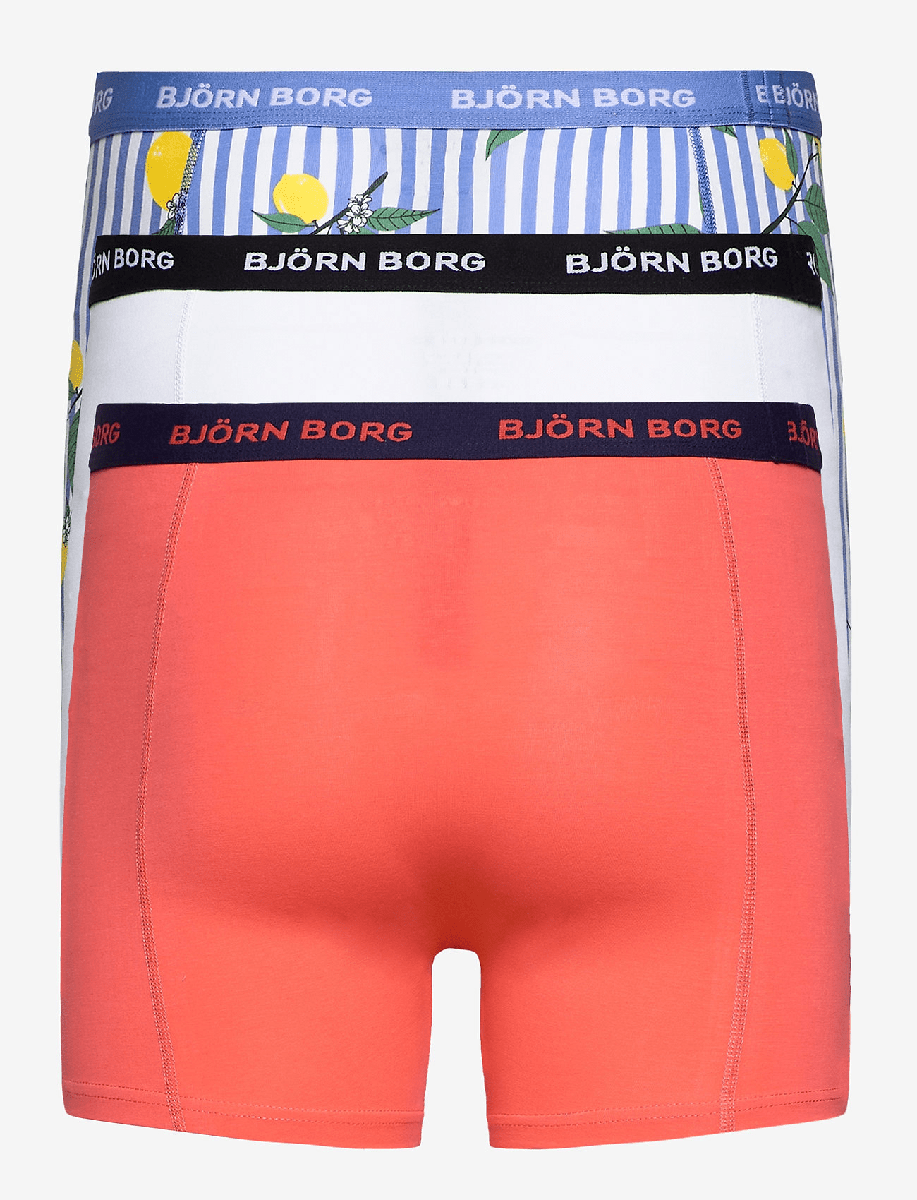Björn Borg Men's Boxers - Sammy Lemonstripe (Blue, Orange, White)
