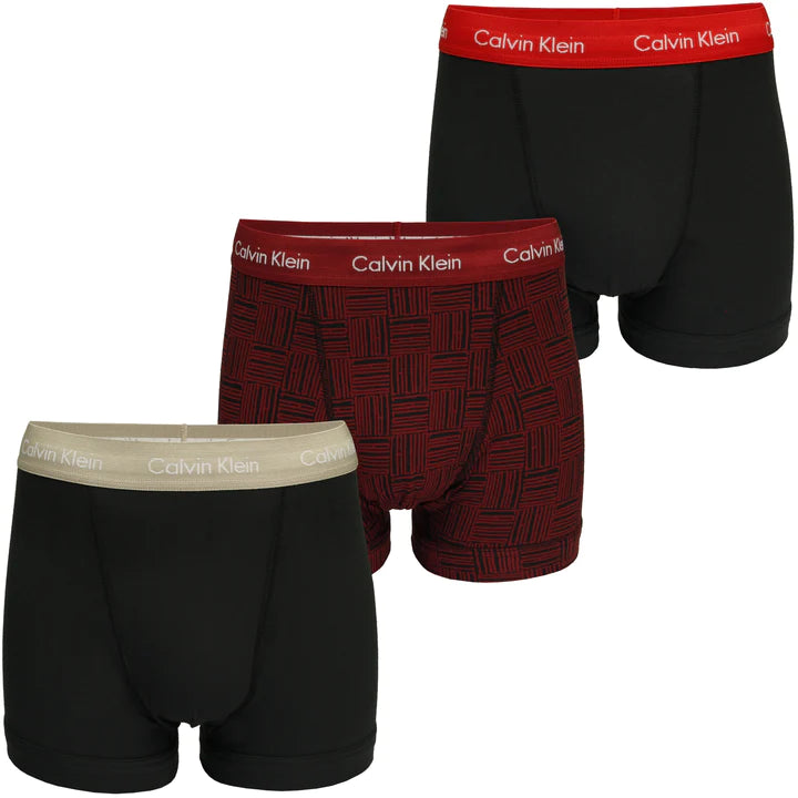 Calvin Klein Men's - 3 Pack Limited Edition Boxer - Black with Check M –  Trunks and Boxers