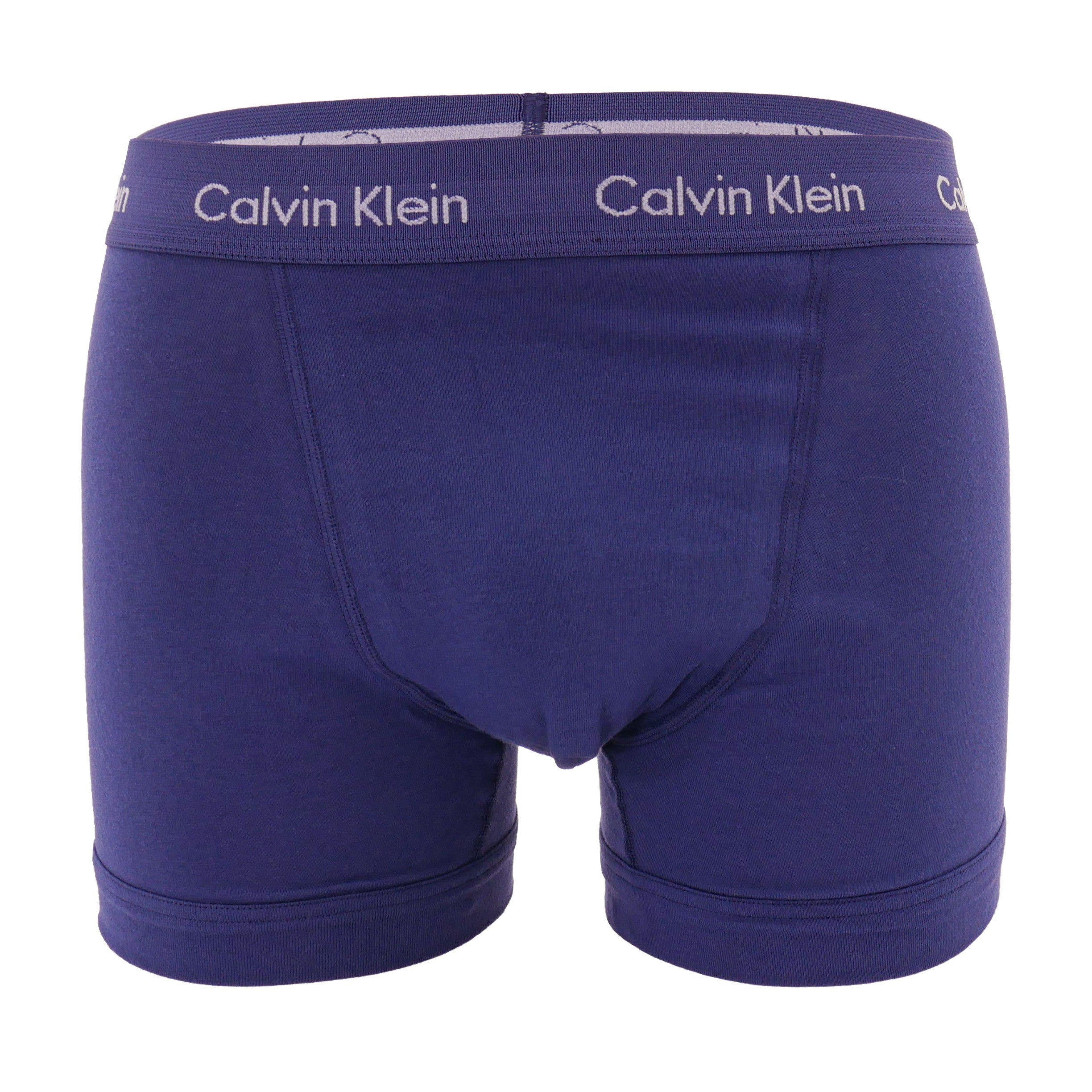 Calvin Klein Men's - 3 Pack Cotton Stretch Trunks - Green / Grape / Blue