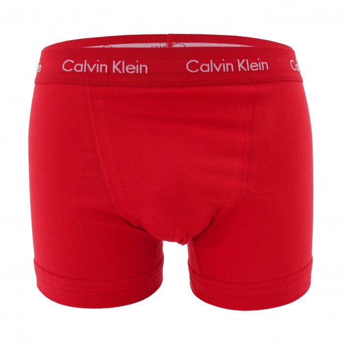 Calvin Klein Men's - 3 Pack Cotton Stretch Trunks - Green / Grape / Blue