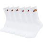 Ellesse Tamuna 6 Pack Crew Socks - White