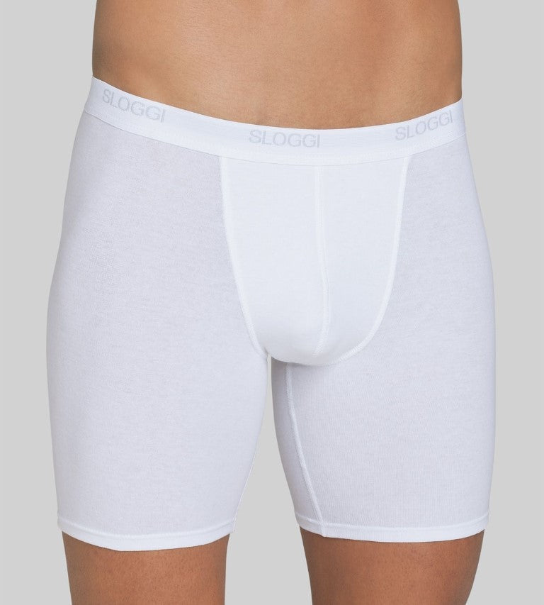 Sloggi For Men Basic Long Leg Boxer Brief - White – Trunks and Boxers