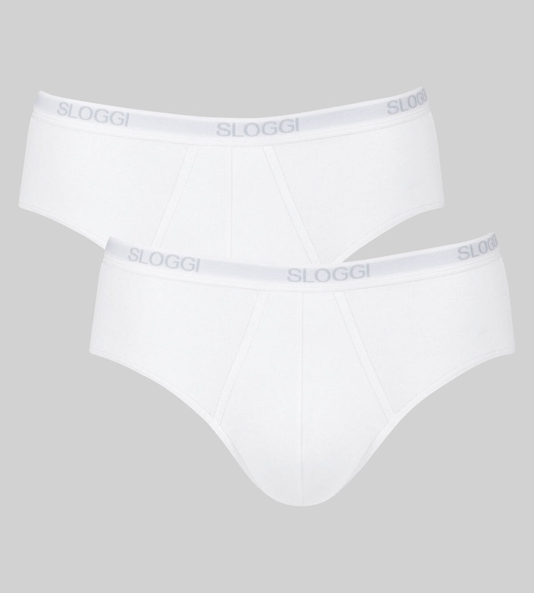 Sloggi Men Basic Men's midi 2 Pack - White – Trunks and Boxers