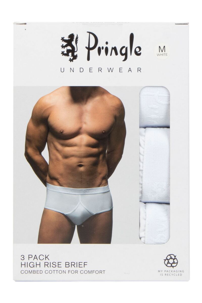 Pringle Underwear 3 Pack High Waist Y front Briefs - White