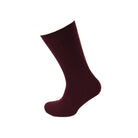 Viyella Mens Wool Short Ribbed Sock - Mulberry