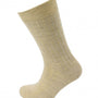 Viyella Mens Wool Short Ribbed Sock - Natural