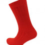 Viyella Mens Wool Short Ribbed Sock - Poppy Red